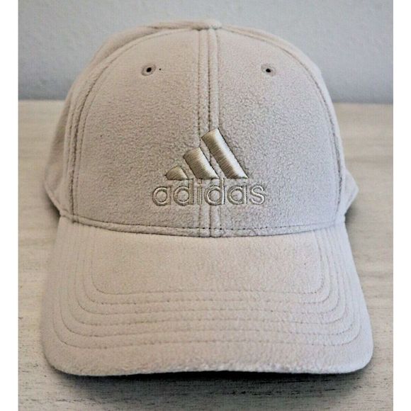 adidas 5157369 Unisex Sz OSFA Beige Cold Weather Fleece Structured Snapback Hat - Picture 1 of 5